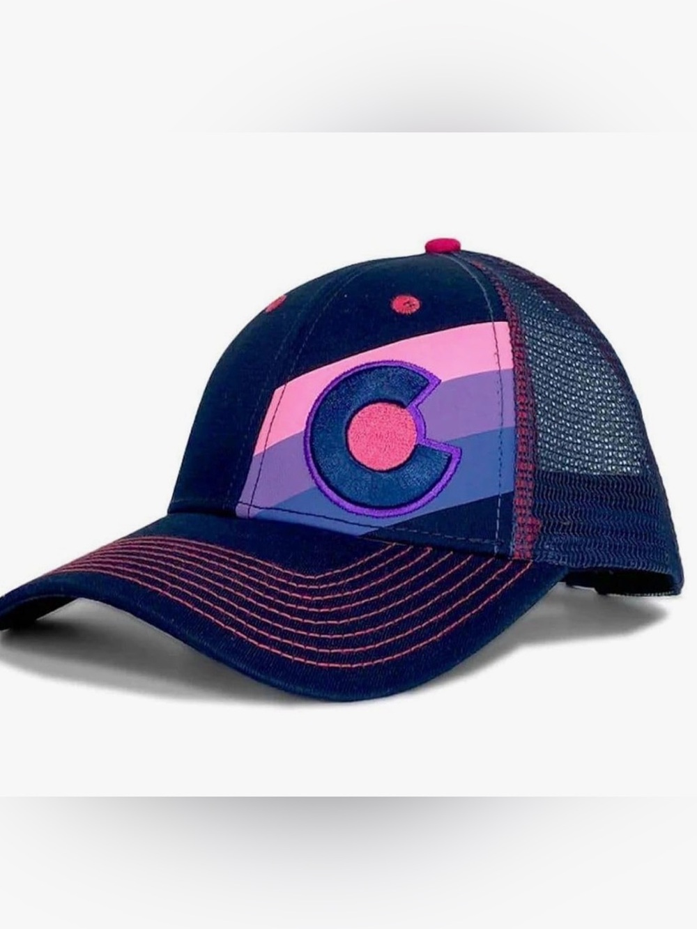 Colorado Trucker Hats for Men & Women Pink, Purple, Grey Small Fit